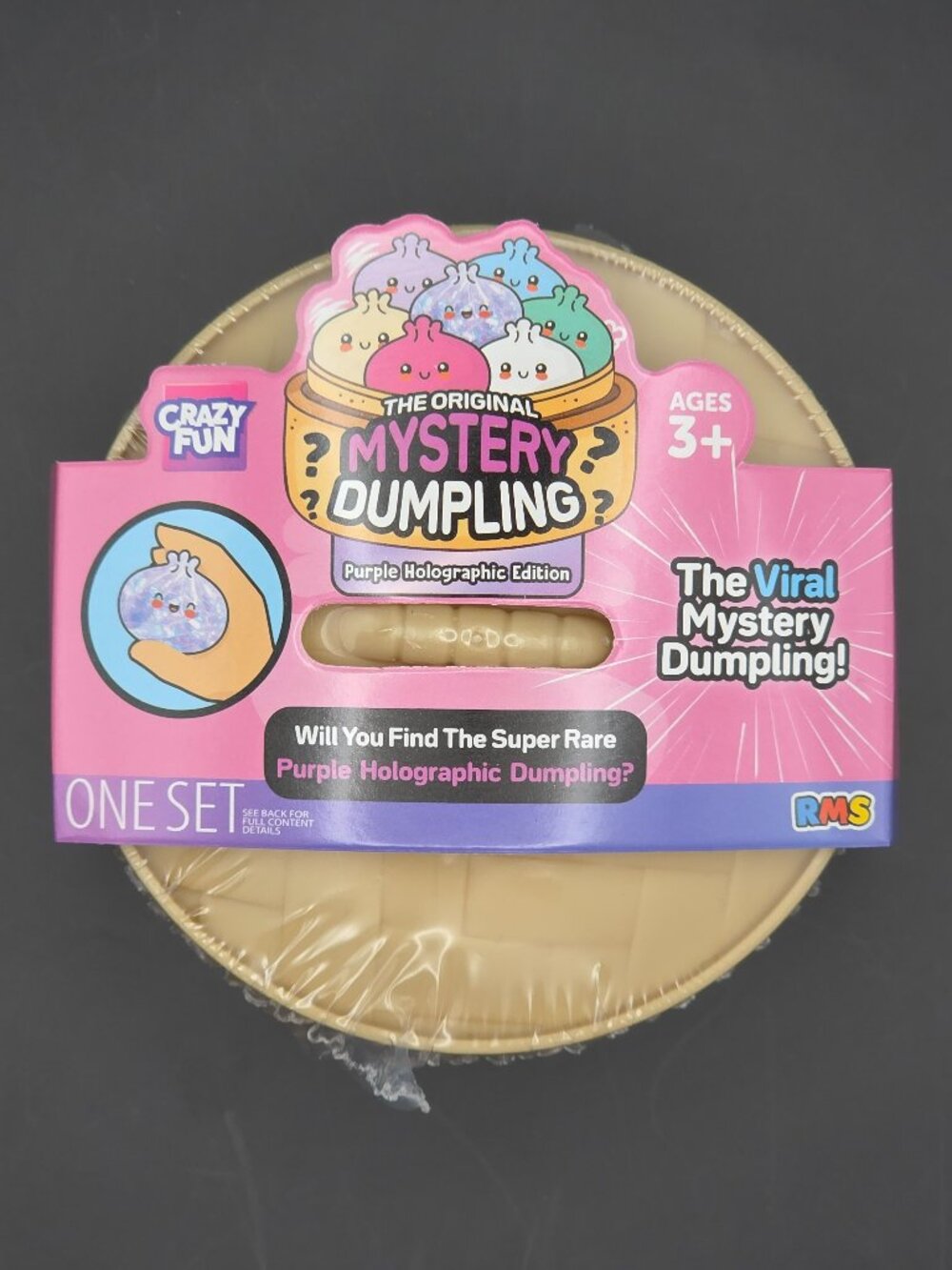 (1 pack) Purple Holographic Mystery Squishy S23 - The Viral Mystery Dumpling!